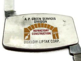 Money Clip Bigelow-Liptak Vintage Zippo One Blade One Nail File Stainless Steel  - £27.36 GBP