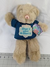 Tan Bear Plush 13 Inch Home Where the Heart Is Walmart Tb Trading Co Stuffed - £23.17 GBP