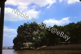1952 Scenic View Bluff Illinois River Starved Rock Red-Border Kodachrome Slide - £3.11 GBP