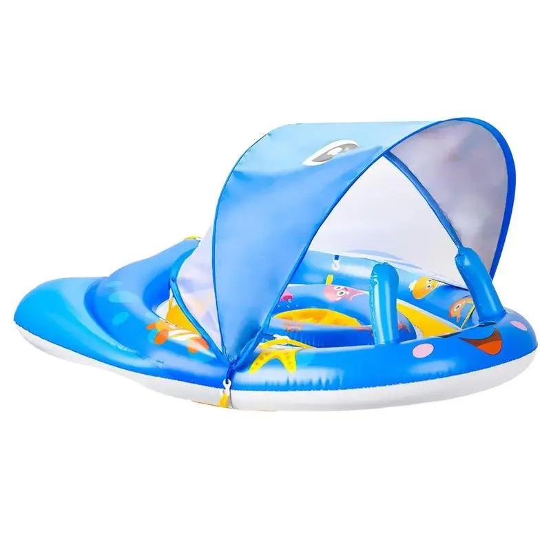 Toddler Pool Float Pool Floatie Inflatable Swim Float With Removable Sunblock - £45.40 GBP+