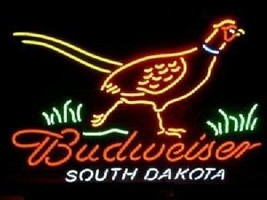 New Budweiser South Dakota Pheasant Welcome Hunters Neon Sign 32&quot;x24&quot; - £223.67 GBP