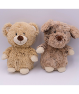 Spark Create Imagine Brown Puppy &amp; Bear Plush Stuffed Animal Rattle Crin... - $32.12 CAD