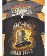 Lot Of 2 AC DC Hells Bells Graphic T-Shirt Delta Adult Large Long /short... - $26.02 CAD