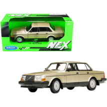 Volvo 240 GL - with BOX - 1/24 Scale Diecast Metal Model by Welly - Gold - $34.64