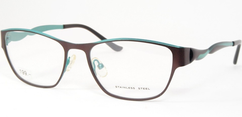 OU 53.423.05 Brown /Turquoise UNIQUE RARE EYEGLASSES GLASSES 55-17-138mm... - $59.40