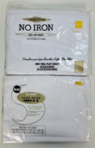 2 Vintage NIP Murphy&#39;s White Full Flat Sheets 50/50 Cotton Polyester - £12.66 GBP