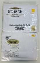 2 Vintage NIP Murphy&#39;s White Full Flat Sheets 50/50 Cotton Polyester - £12.46 GBP