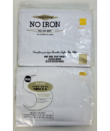 2 Vintage NIP Murphy&#39;s White Full Flat Sheets 50/50 Cotton Polyester - £12.49 GBP