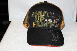 Deer Shut Up And Hunt Hunter Hunting Baseball Cap ( Camouflage &amp; Black ) - £9.02 GBP