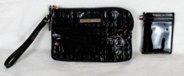 Tommy Hilfiger Black Women Logo All Over Print Wristlet With Wallet Clutch Bag - $10.36