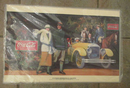NOS Coca Cola Collectible Art Placemats Vintage Sign Set of 4 Sealed 1924 poster - £51.29 GBP