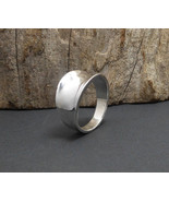 Solid Saddle Ring 925 Sterling Silver, Handmade Unisex Wide Plain Ring - £52.75 GBP