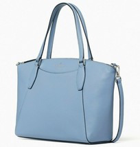 R NWB Kate Spade Monica Satchel Blue Pebbled Leather WKR00240 $359 Gift Bag FS - £109.99 GBP