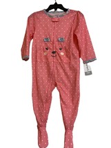 allbrand365 designer Infant Girls Footed Polka Dot Pajamas Size 12M Color Pink - £21.80 GBP