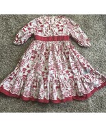 Eleanor Rose Girls 6/7Y Red &amp; White Forest woodland Animals Dress cottag... - $273.99 MXN