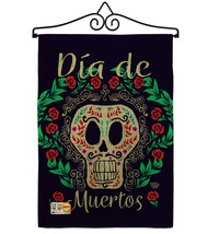 Dia de Muertos Skeleton Burlap - Impressions Decorative Metal Wall Hanger Garden - £26.93 GBP