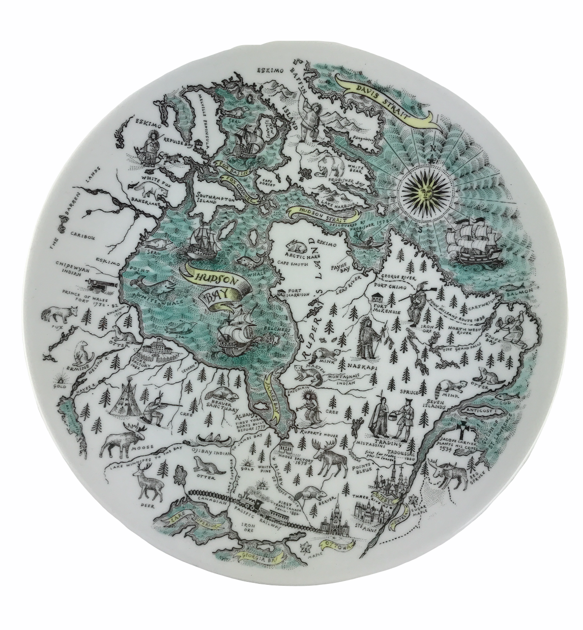 Royal Doulton Canadian Centennial Hudson Bay Plate Canada Vintage Souven... - $28.01