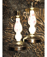 Rose and Ivory Candle Holder Set from Home Interiors - £4.73 GBP