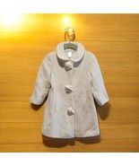 Janie and Jack Ivory Baby Girls Dress Coat 12 To 24M Wool Blend Lined Snaps - $45.54