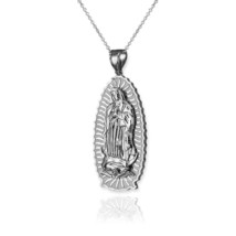 Sterling Silver Our Lady of Guadalupe Virgin Mary Pendant Necklace - £15.71 GBP+