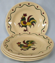 Metlox Poppytrail California Provincial Rooster  Bread Plate 6 1/2&quot;, Set of 4 - £15.79 GBP