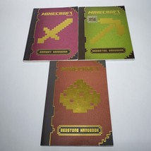 Lot of 3 Minecraft Mojang Redstone Essential Combat Handbooks Trade Paperback - £10.24 GBP