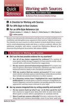 Working with Sources Using APA, Sixth Edition Style: A Bedford/St. M - V... - €14,94 EUR