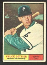 1961 Topps  Baseball Card # 13 Detroit Tigers Chuck Cottier g/vg  ! - £0.70 GBP