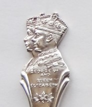 Collector Souvenir Spoon Canada George VI Queen Elizabeth Figural 1939 V... - $9.99