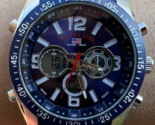 US Polo Assn Sport Chronograph Analog &amp; Digital Mens Watch US9284 Blue/S... - $21.28