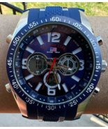 US Polo Assn Sport Chronograph Analog &amp; Digital Mens Watch US9284 Blue/S... - £16.81 GBP