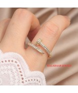 Beautiful Diamond encrusted Gold Ring | Royal Luxury Elegant Gold Weddin... - £82.59 GBP