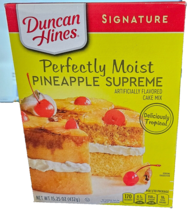 Tropical Temptation Duncan Hines Perfectly Moist Pineapple Supreme Cake Mix - $15.83