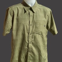 MARMOT MENS GREEN COLLARED EMBROIDERED LOGO BUTTON DOWN SHORT SLEEVE SHI... - $24.00