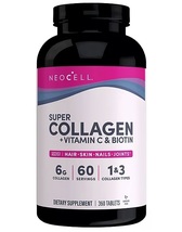  Neocell Super Collagen +Vitamin C With Biotin For Healthy Skin/Nails, 360 Ct - £21.53 GBP