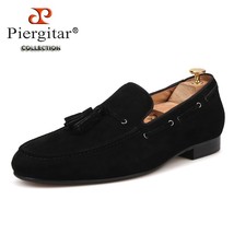 Handmade Men Suede Shoes With Handmade Tassel For Party And Wedding Man Loafers  - £237.32 GBP