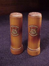 Pair of Retro Bamboo Hawaii State Seal Salt and Pepper Shakers, cork sto... - £7.04 GBP