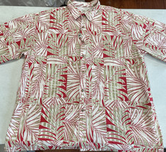 Bamboo Cay Button Up Shirt Mens XL Hawaiian Tropical Palm Beach Coastal ... - $414.42 MXN