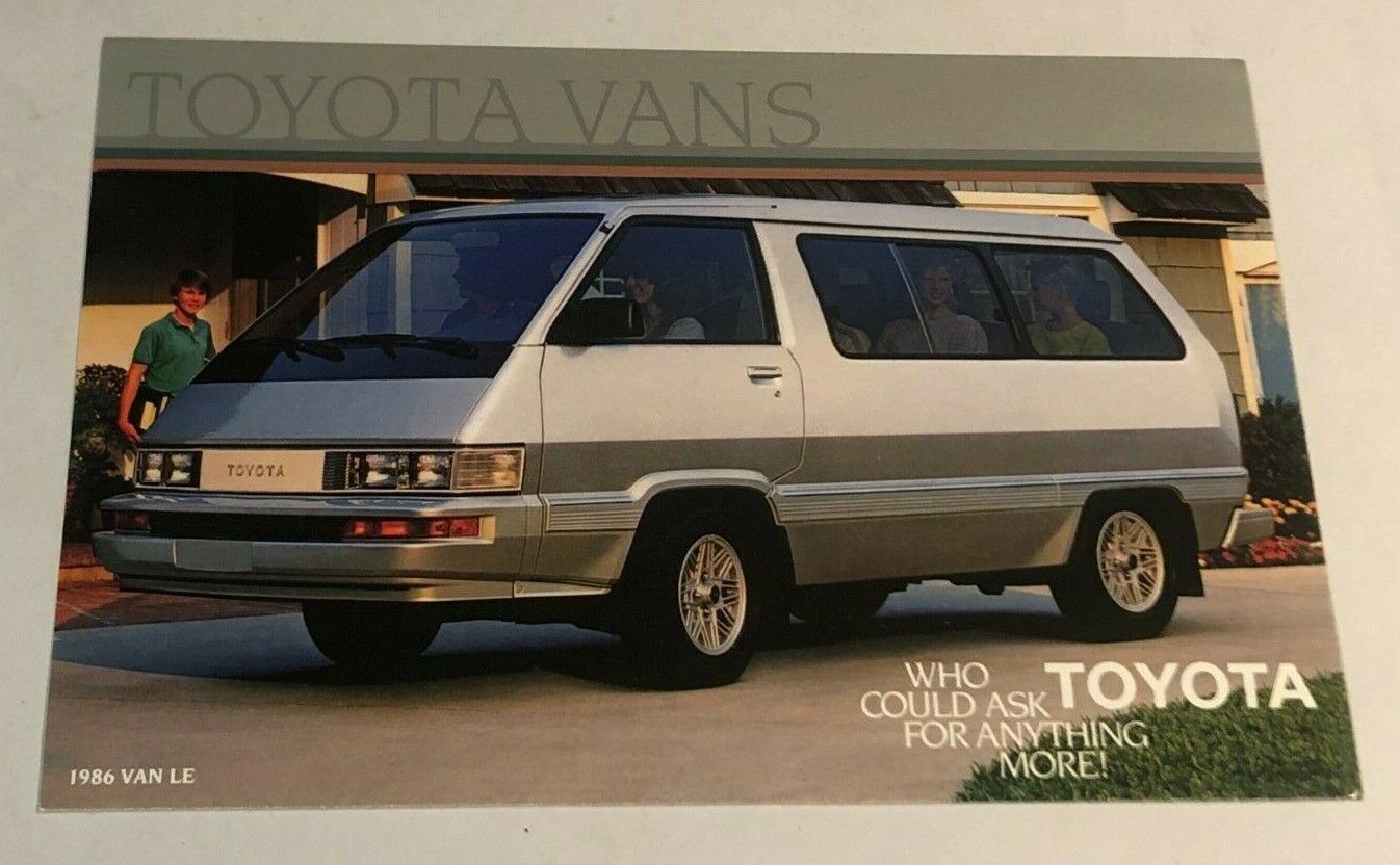 1986 Toyota Van LE New Unused Dealer Post Card - $13.16