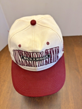 Vintage Mississippi State Bulldogs Size 7 1/4 Hat Cap White Maroon Made Korea - $45.68