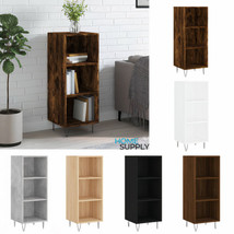 Modern Wooden Narrow Open Sideboard Storage Cabinet Unit With 3 Compartm... - £43.56 GBP+