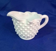 Vintage Felton ART Hobnail Milk Glass with  Ruffled edge Creamer  - £13.28 GBP