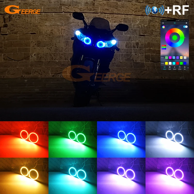 RF Remote BT App Multi Color Ultra Bright RGB LED  Eyes Halo    R1 YZF-R1 2004 2 - £159.48 GBP