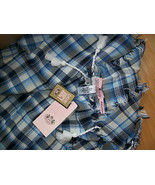 Juicy Couture Scarf Plaid Wilderness Blue $68 - £30.54 GBP