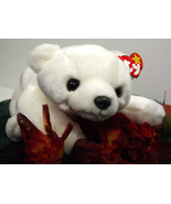  (Y24L3B15) TY Plush White Polar Bear Stuffed Animal Beanie - £15.70 GBP