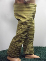 (I20B35) Clothes American Handmade Gold Stripes Pants 18&quot; Doll  - £7.04 GBP