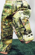 (I20B35) Clothes American Handmade Africa Animals City Green Pants 18" Doll  - $9.99