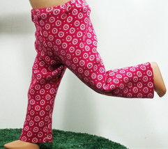 (I20B35) Clothes American Handmade Pink White Circle Pants 18&quot; Inch Doll  - £7.84 GBP