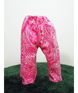 (B35I20) Clothes American Handmade Pink Paisley Pants 18&quot; Inch Doll  - £7.95 GBP