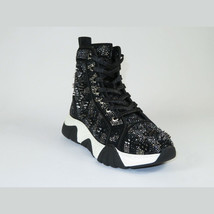Mens High Top Shoes By FIESSO AURELIO GARCIA,Spikes Rhine stones 2412 Black image 2